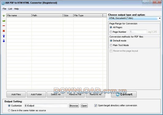 Ailt PDF to HTM HTML Converter