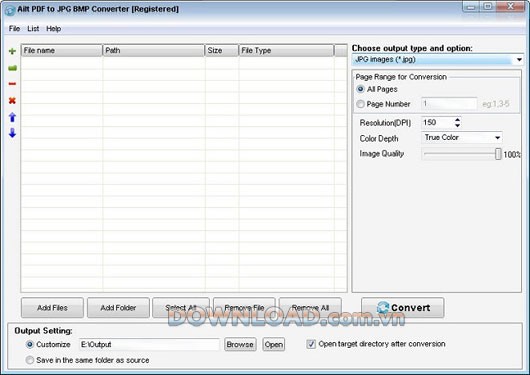 Ailt PDF to JPG BMP Converter