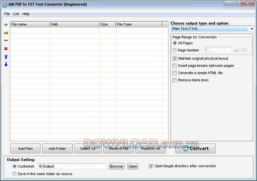 Ailt PDF to TXT Text Converter
