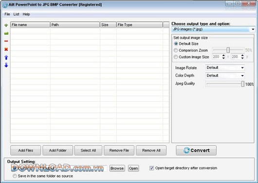 Ailt PowerPoint to JPG BMP Converter