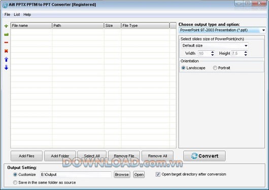 Ailt PPTX PPTM to PPT Converter