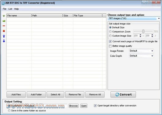 Ailt RTF DOC to TIFF Converter