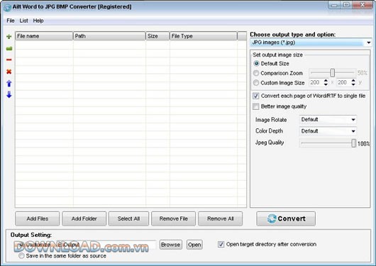 Ailt Word to JPG BMP Converter