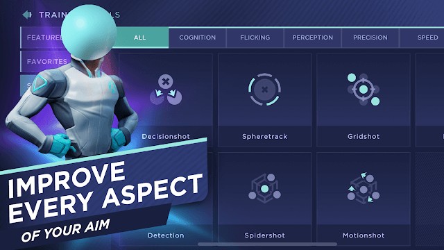 Cải thiện khả năng nhắm mục tiêu của bạn ở mọi khía cạnh khác nhau trong game Aim Lab Mobile