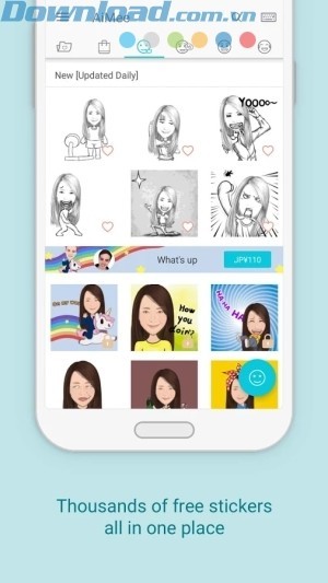 Hàng nghìn nhãn dán miễn phí tại một nơi