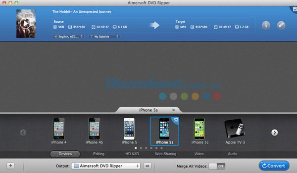Aimersoft DVD Ripper cho Mac