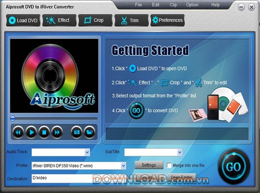 Aiprosoft DVD to iRiver Converter