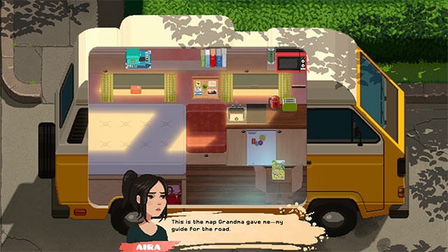 AIRA & Van’s Last Journey là game phiêu lưu giải đố kết hợp mô phỏng cuộc sống trên ngôi nhà di động