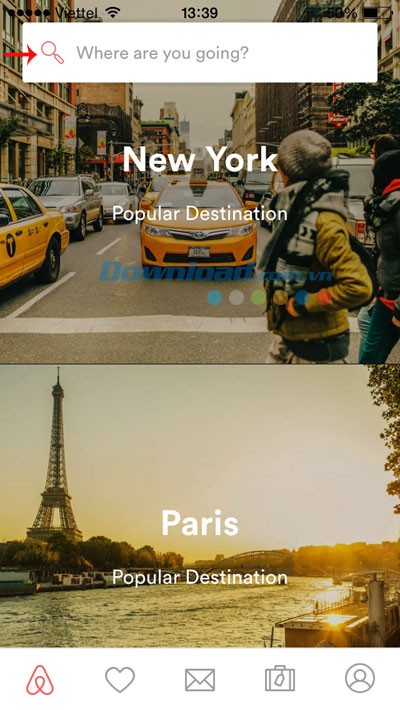 Airbnb cho iOS