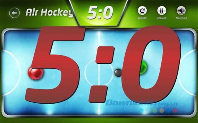 Tỉ số trong game hiển thị khá lớn khi ghi bàn