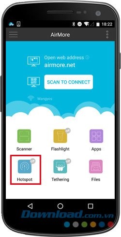 Sử dụng AirMore để kết nối Android với máy tính
