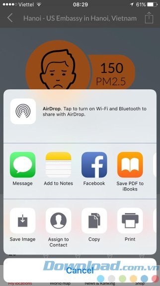 Chia sẻ thông tin ô nhiễm