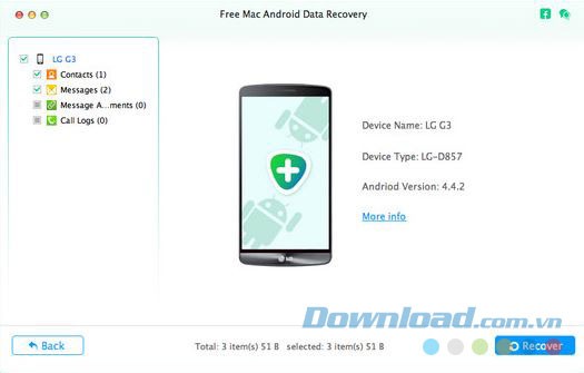 Quét thiết bị và hoàn thành khôi phục file