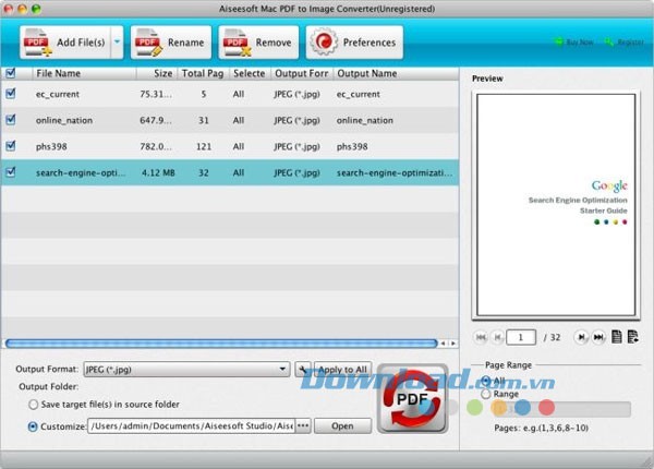 Aiseesoft Mac PDF to Image Converter