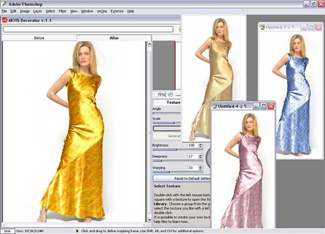 Họa tiết và màu sắc mới sẽ được chỉnh sửa một cách tự nhiên khi lên ảnh