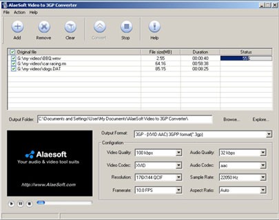 AlaeSoft video 3GP Converter