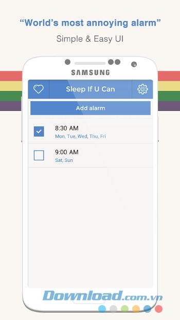 Giao diện ứng dụng Alarmy (Sleep If U Can)