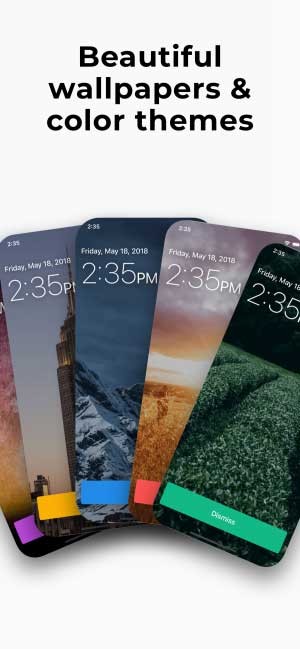 Alarmy có nhiều chủ đề màu sắc và hình nền đẹp