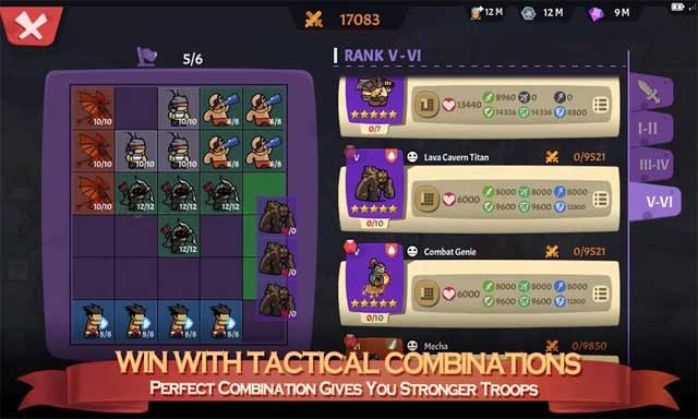 Thử nghiệm nhiều đội hình quái vật để tận dụng tối đa sức mạnh của bạn