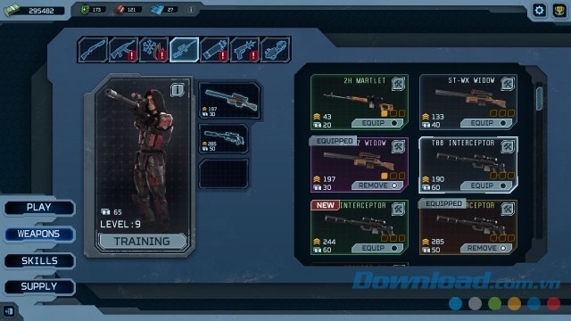 Lựa chọn vũ khí mạnh nhất trong game tháp phòng thủ mới Alien Shooter TD cho máy tính