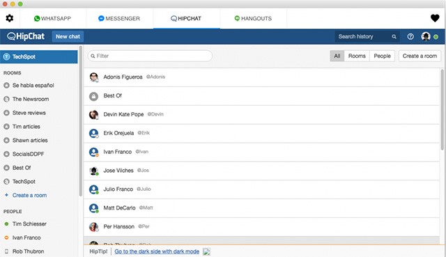Giao diện trực quan của ứng dụng All-in-One Messenger for Mac