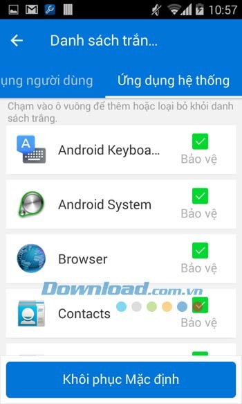 Danh sách trắng trong All-In-One Toolbox