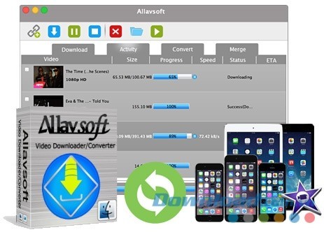 Allavsoft cho Mac hỗ trợ hầu hết định dạng file đa phương tiện phổ biến