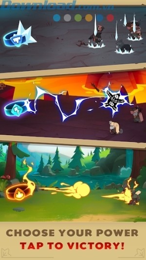 Chọn loại sức mạnh, nhấp để chiens thắng