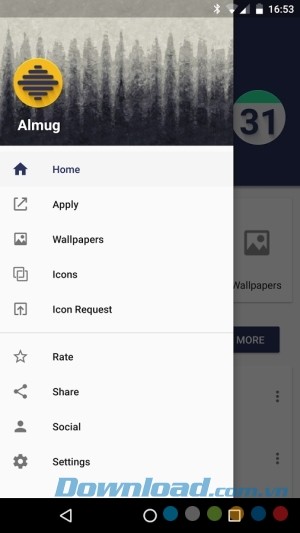 Bảng điều khiển của Almug - Icon Pack cho Android
