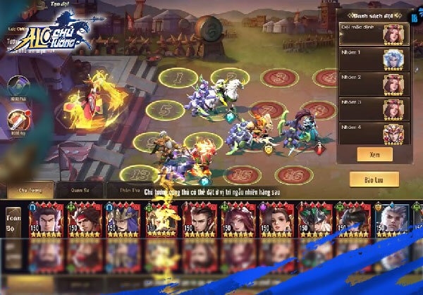 Xây dựng đội hình chiến đấu 16 tướng