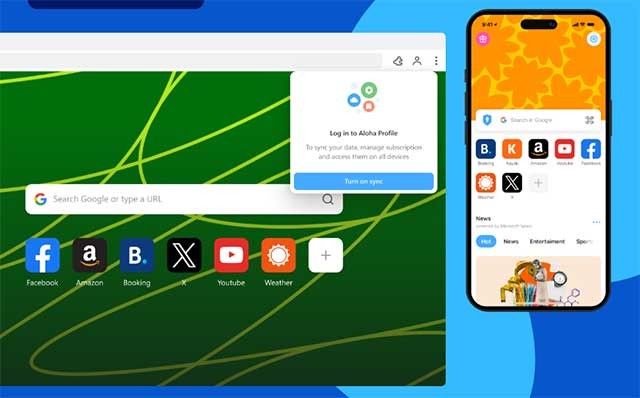 Aloha Browser là trình duyệt web bảo mật tích hợp VPN