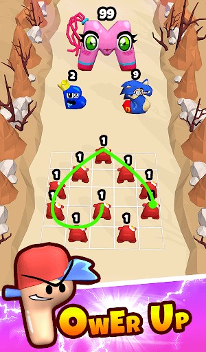 Hợp nhất để tăng cấp và cường hóa sức mạnh cho các anh hùng chữ cái của bạn trong Alphabet Merge Monster Master