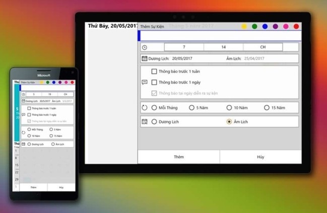 Tạo sự kiện Âm lịch và theo dõi hàng năm