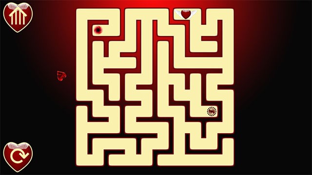 Game trốn thoát khỏi mê cung vui nhộn - aMAZE Valentine