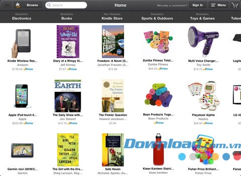 Amazon Windowshop for iPad