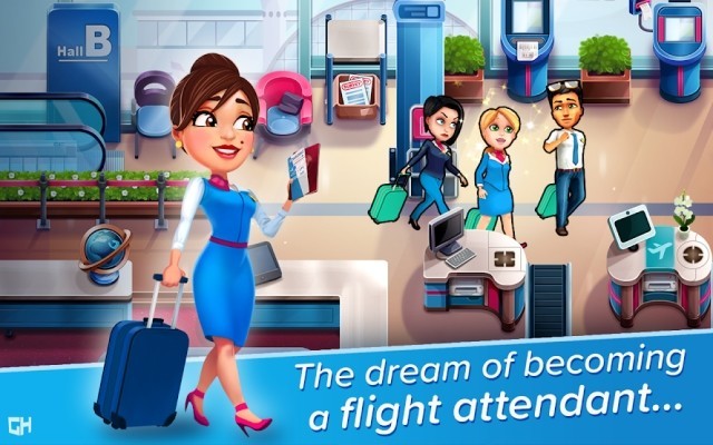 Thực hiện ước mơ trở thành tiếp viên hàng không của Amber trong game Amber's Airline - High Hopes