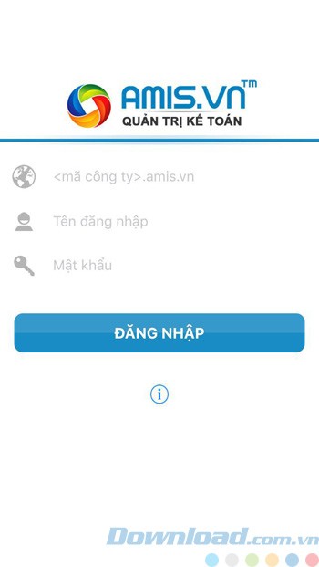 Giao diện đăng nhập Amis SME