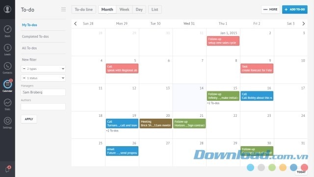 Lập kế hoạch làm việc kèm thông báo nhắc nhở thông minh