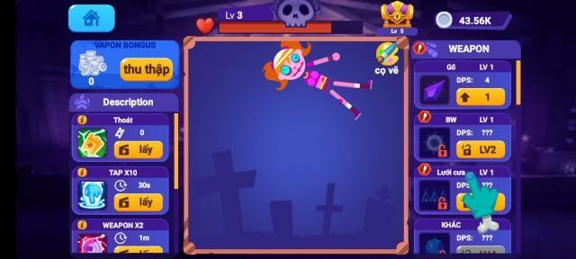 Game đánh đập hình nộm zombie giống với Kick the Buddy