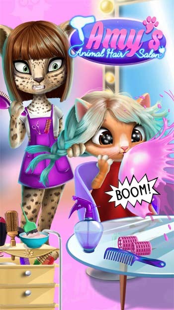 Game mô phỏng quản lý tiệm làm tóc đến từ TutoTOONS - Amy's Animal Hair Salon