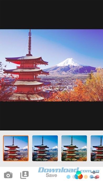 Hơn 30 preset bộ lọc tạo sẵn