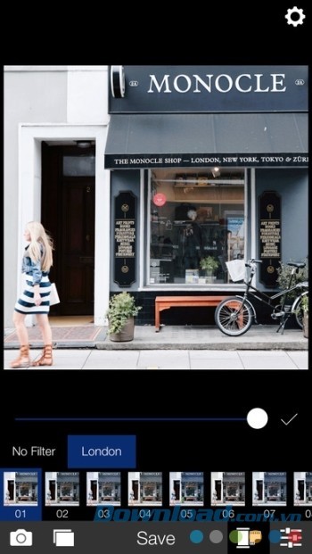 Analog London tích hợp nhiều công cụ sửa ảnh