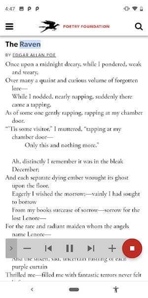 Chọn các mục và nghe thiết bị đọc to