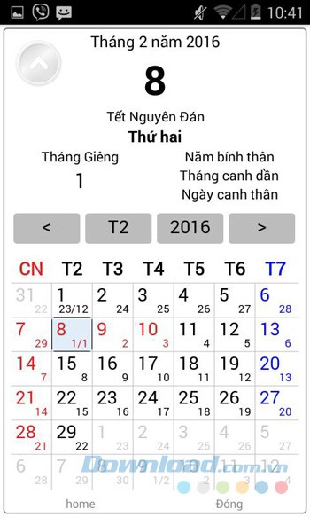 Ứng dụng xem lịch Vietnamese Calendar