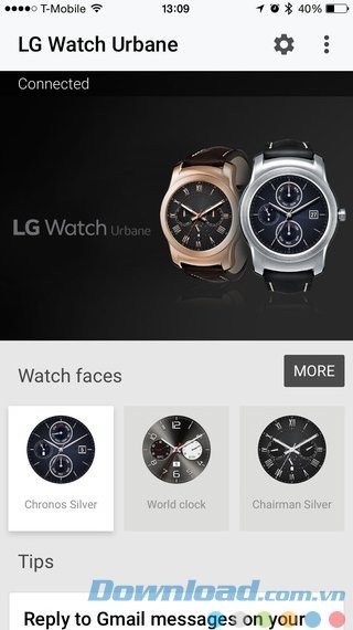 Thao tác trên đồng hồ