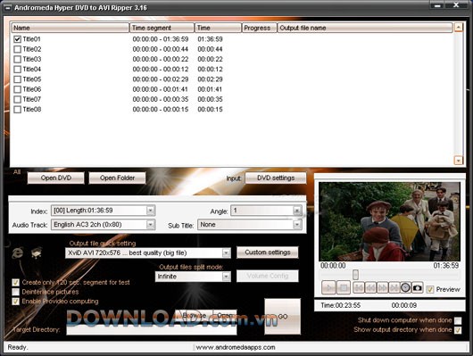 Andromeda Hyper DVD to AVI Ripper