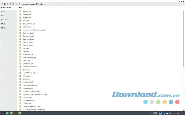 File Explorer của Andromium OS