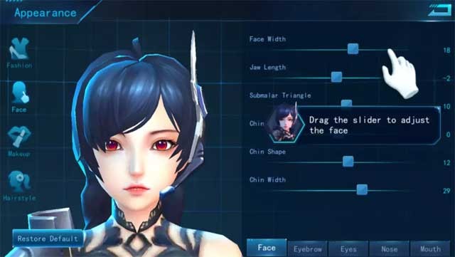 Tùy chỉnh ngoại hình và trang phục của nhân vật mà bạn thích