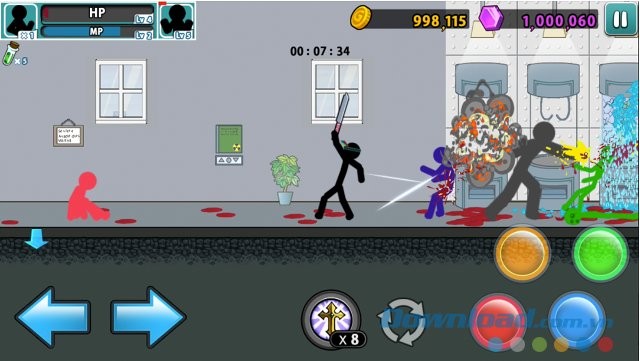 Cảnh chiến đấu khốc liệt trong game