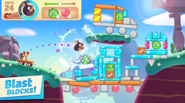 Angry Birds Journey cho bạn trải nghiệm lối chơi bắn súng cao su giống như ở Angry Birds